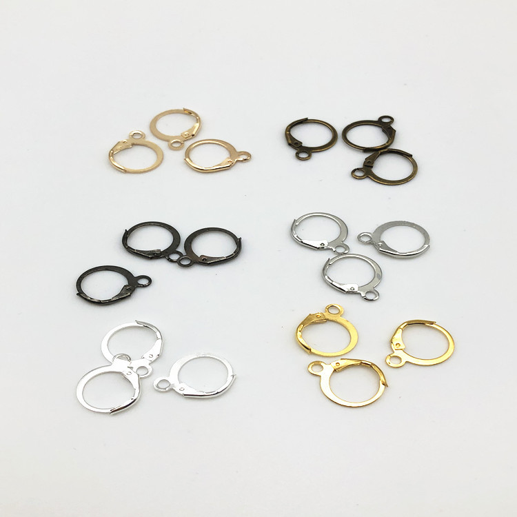 Round Ear Hook Homemade Handmade diy Jewelry Material Earrings Accessories French Buckle Ear Hook Environmental Protection Ear Buckle