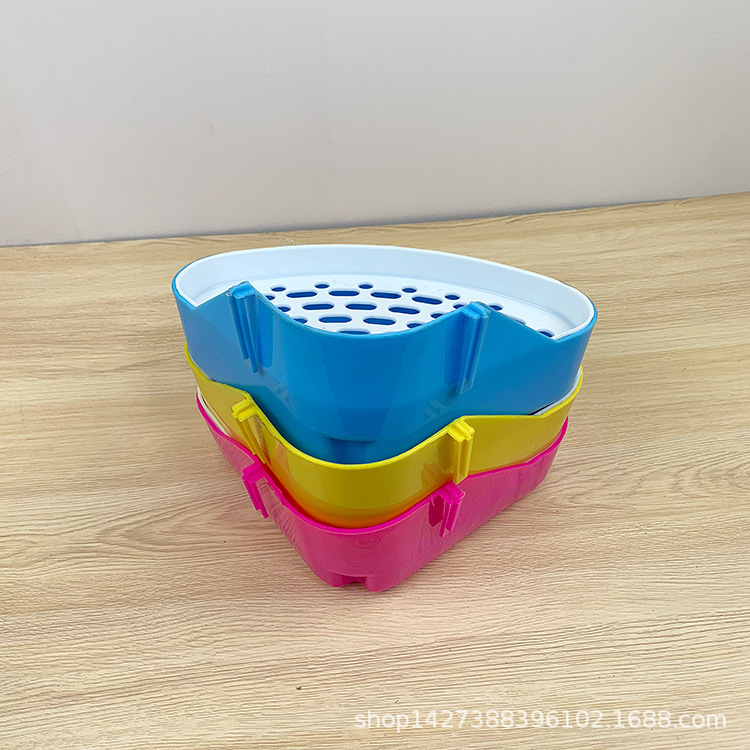 Rabbit triangle toilet Totoro guinea pig toilet small size triangle toilet multi-color optional pet cleaning supplies
