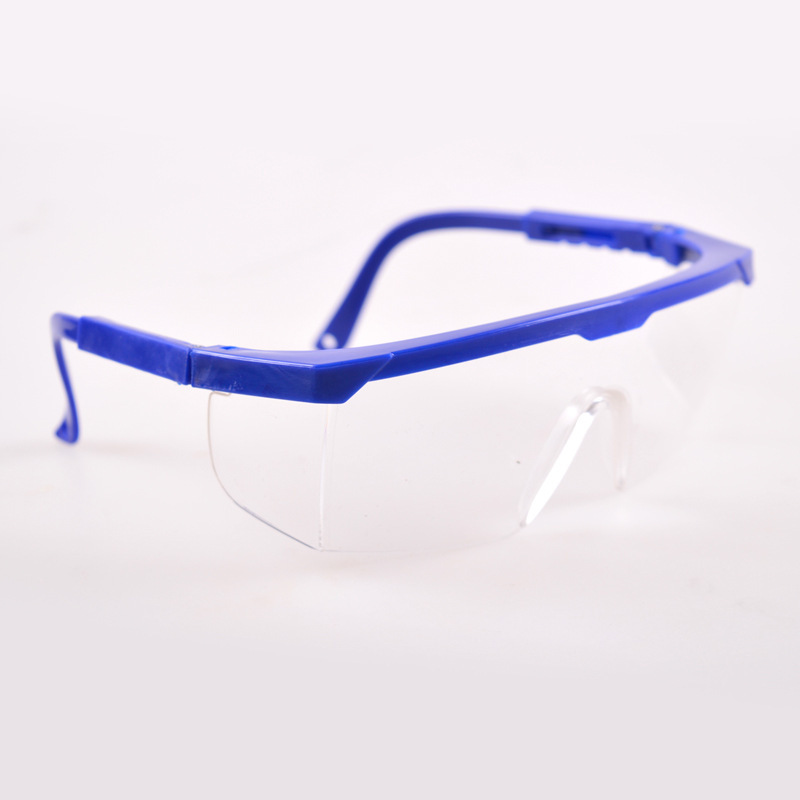 Self-produced and sold protective glasses blue and black frame telescopic back goggles protective dustproof riding glasses protective glasses