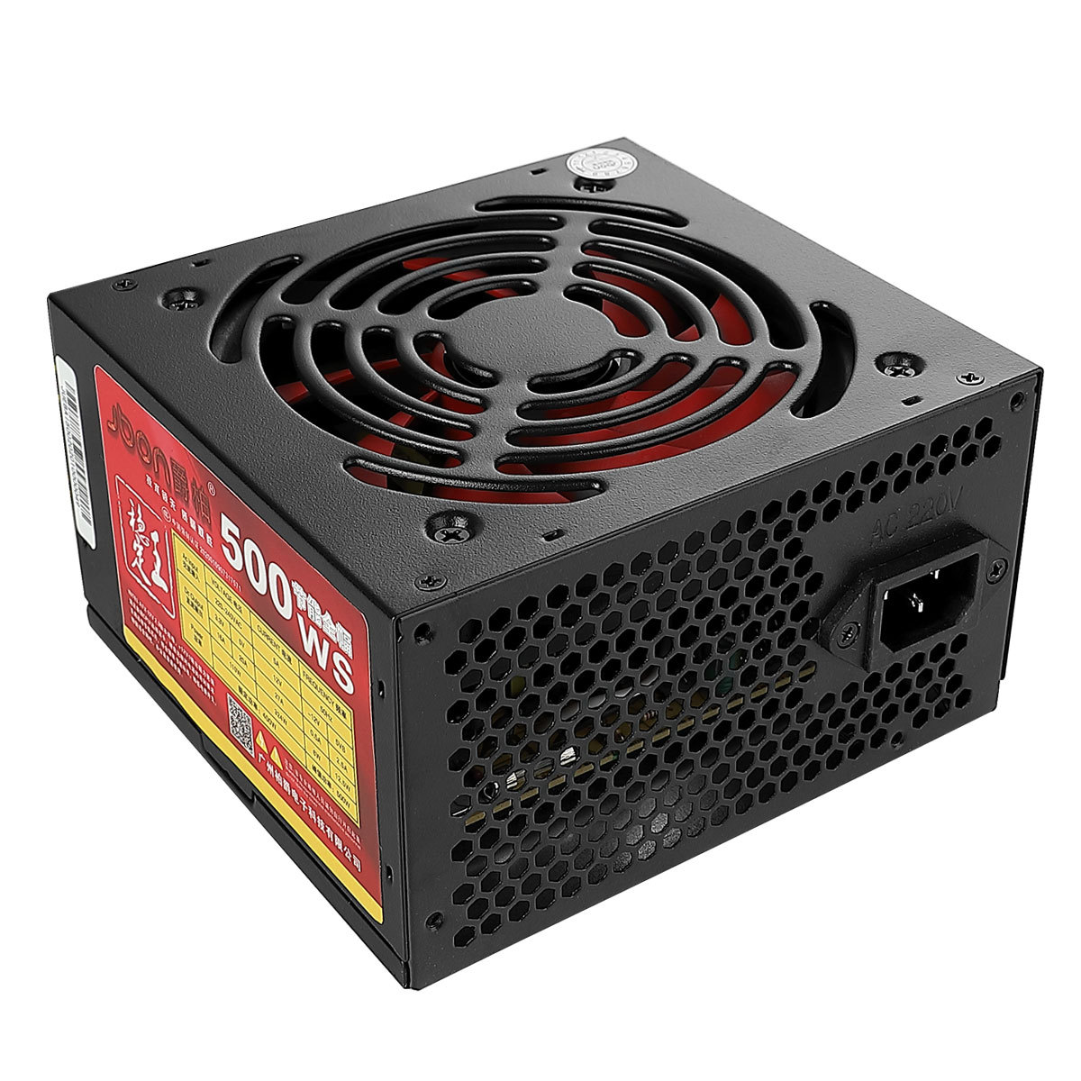 Jue Bai 500WS desktop host power supply cross-border 6p graphics card power supply back line rated 400W mute computer power supply