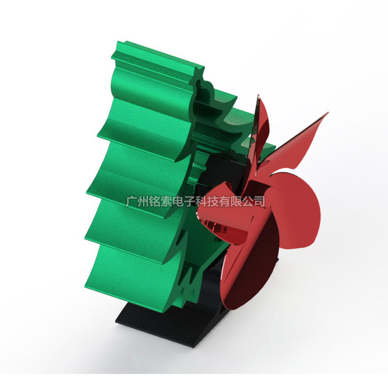 Christmas tree fireplace fan heat power fan heat energy drive 5 Leaf fan cocoa outlet