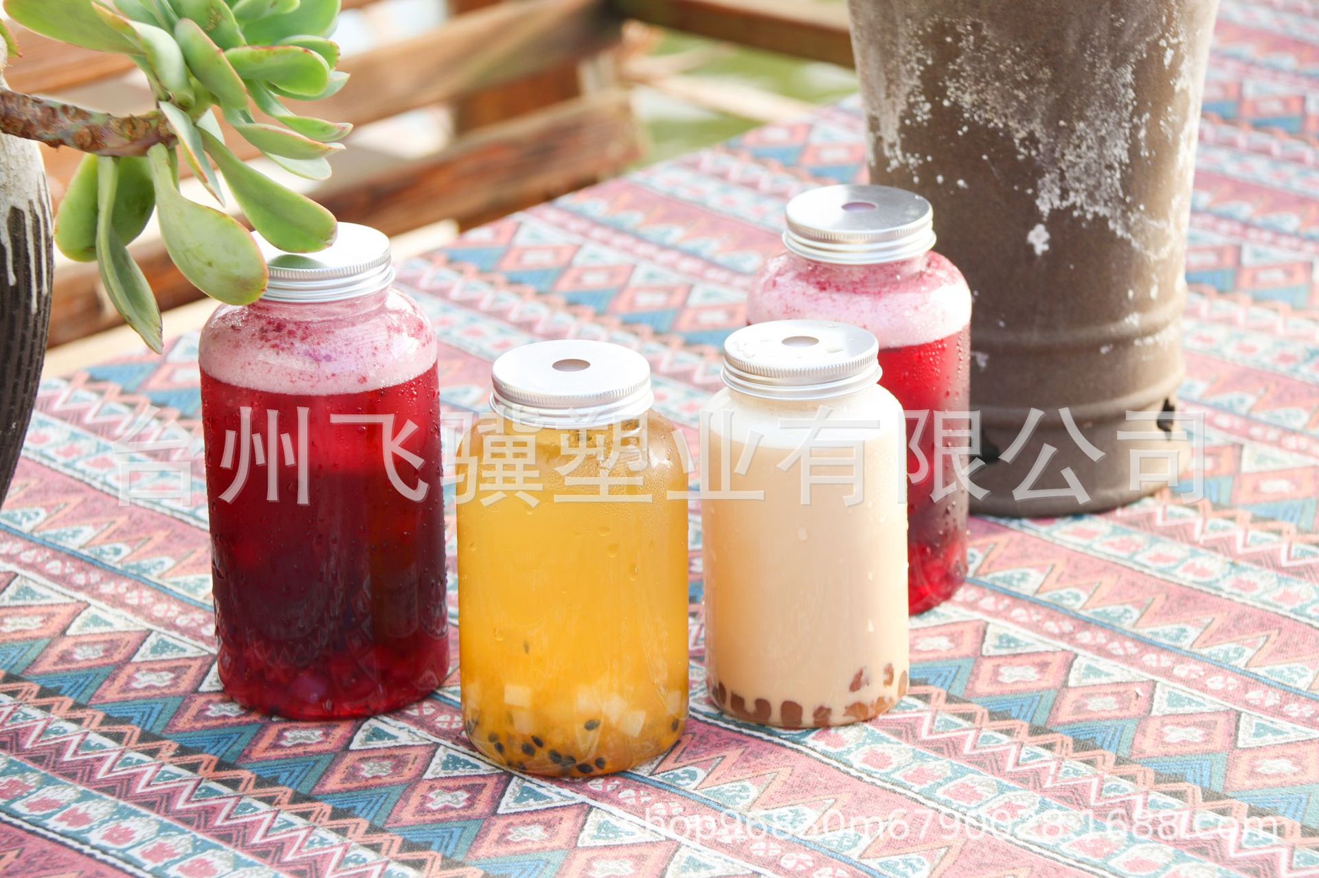 53 Mouth Beverage Bottle Straight Pet Bottle 650Ml500Ml 450ml 400ml Milk Tea Bottle Plastic Can