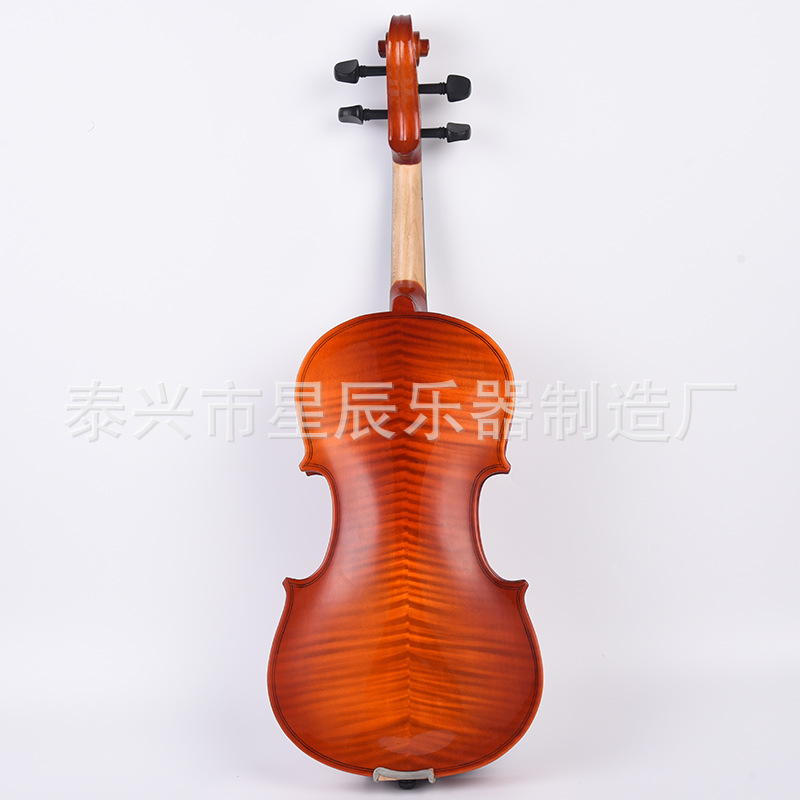 Children Beginner Entry-level Splint Tiger Pattern Bright Light Violin Triangle Conformal Box Packaging Test Grade Violin