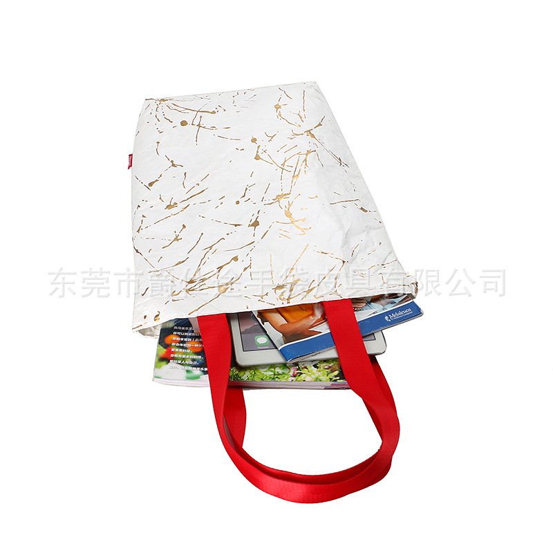 Manufacturer Customized Dupont Paper Handbag, Creative Graffiti Tyvek Shopping Bag, Fashionable Contrasting Color Dupont Paper Bag