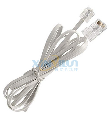 Белый 4-жильный телефонный кабель RJ11 к RJ45 американский телефонный разъем к сетевому разъему 6P4C к 8P8C