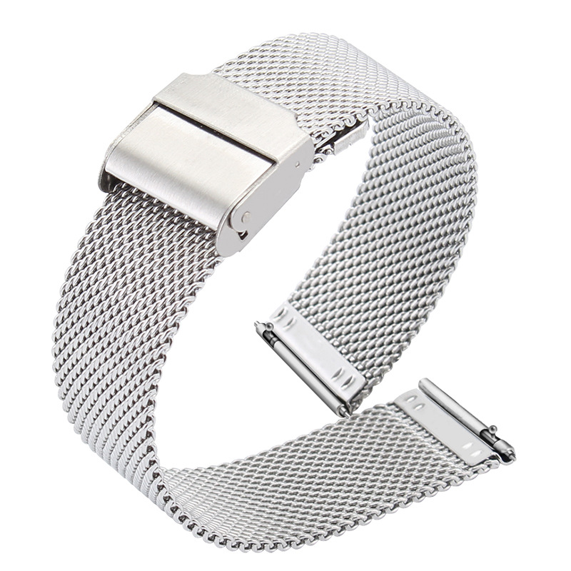 For DW stainless steel 06 wire mesh strap strap Apple Samsung watch3 Milinis double buckle Huawei GT2