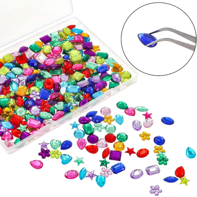 New acrylic loose drill a variety of sizes without sticky acrylic drill creative DIY stickers children's accessories