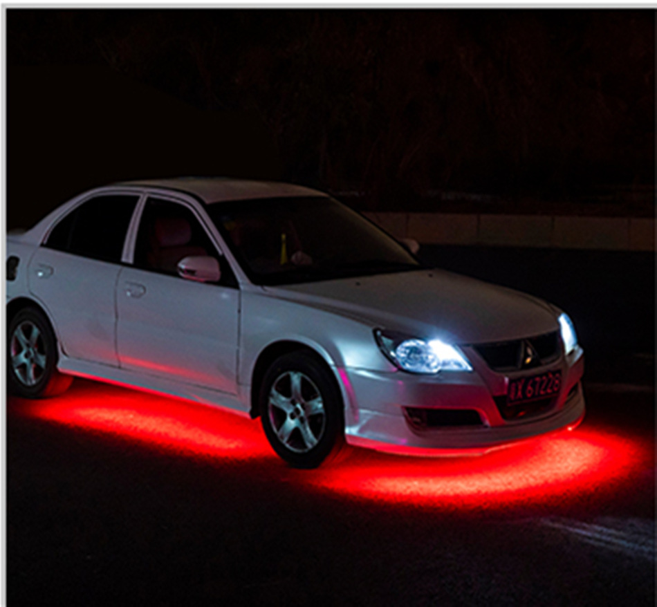 Car chassis light led waterproof 60X90 one drag four chassis voice control atmosphere light chassis horse running light colorful
