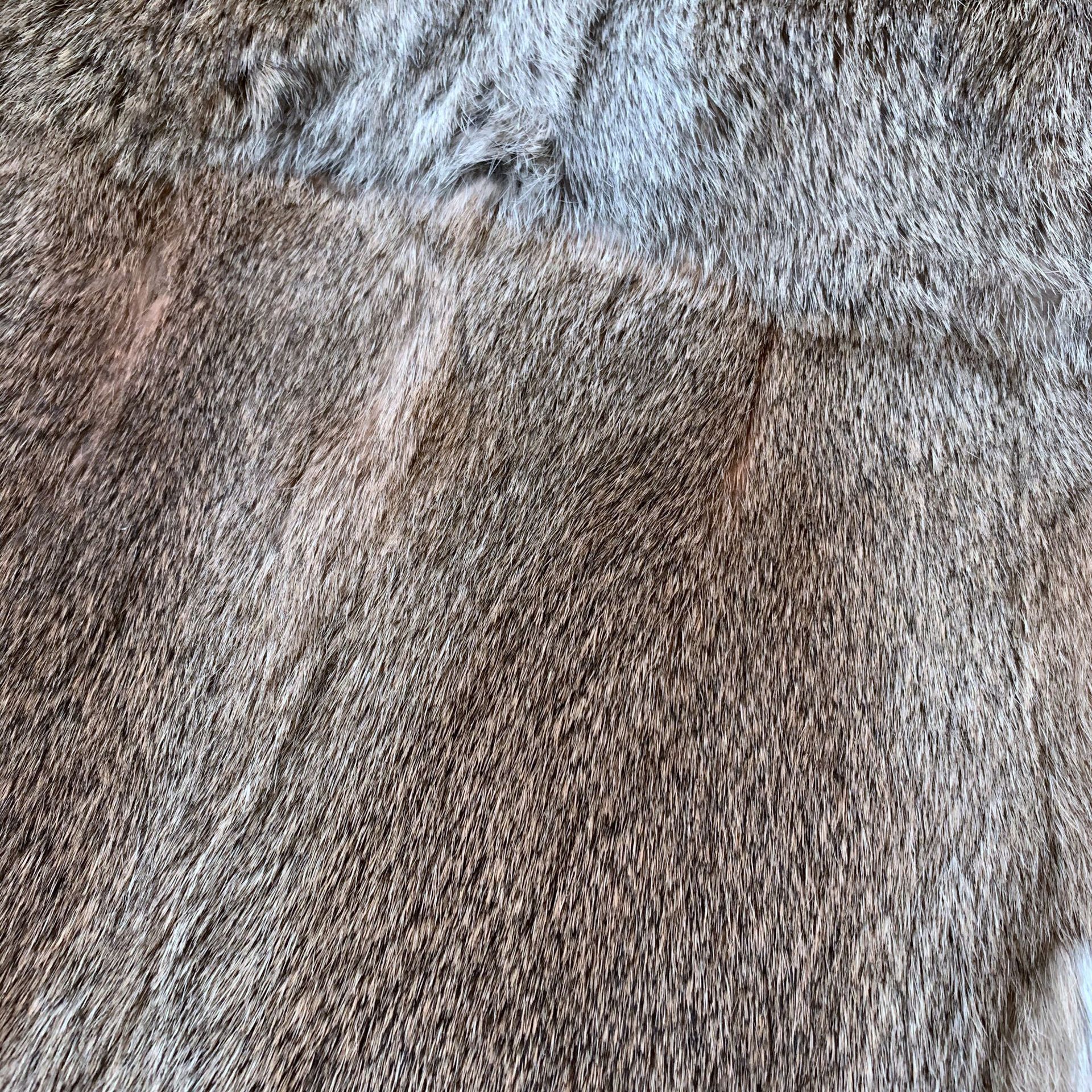 Whole Skin Rabbit Skin Mat Natural Color Rabbit Blanket Green Grass Natural Color Rabbit Hair Blanket Customizable