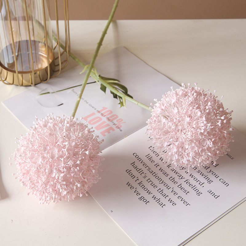 High-End 11-Color Green Onion Ball Fantasy Wedding Artificial Flower Dandelion Export Plastic Ball Home Wedding Decoration Road Guide
