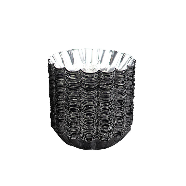 Wholesale disposable chrysanthemum bowl cake mold coconut Portuguese tart round flower dessert tin paper tray baking mold