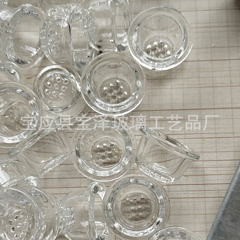 High Borosilicate nine-eye tobacco pot glass products crafts large quantity Congyou