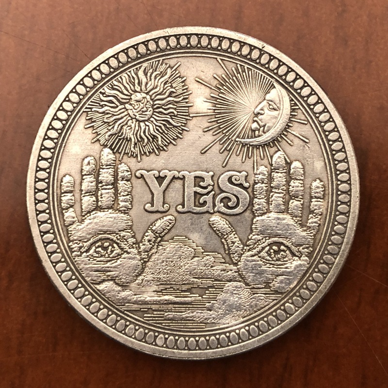 Factory Wholesale 38mm Antique Silver Dollar Coins American Morgan Tramp Coins Yes/No Crafts # 157