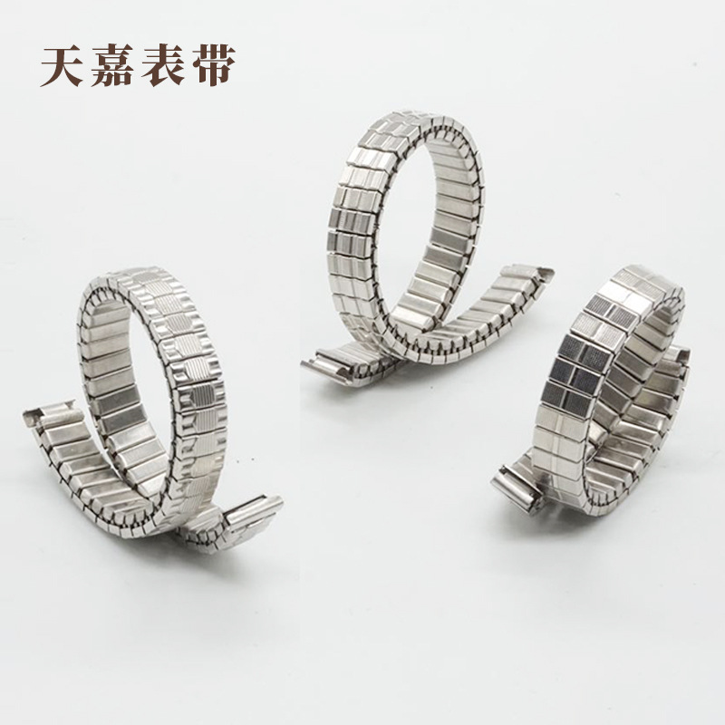 Wholesale watch accessories stainless steel elastic strap for men and women multi-purpose tension elastic strap spring retractable strap