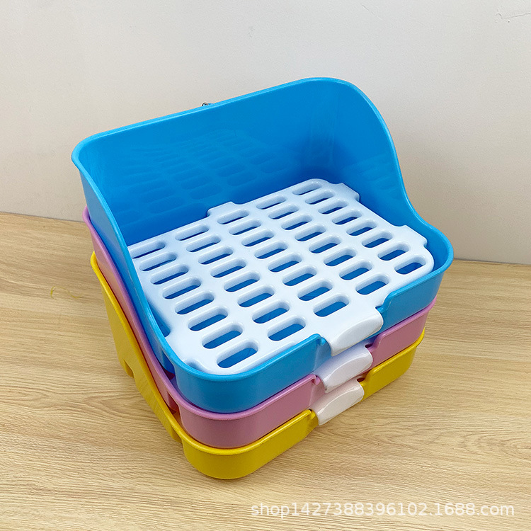 Туалет для больших кроликов, квадратный туалет для домашних кроликов, унитаз, туалетные принадлежности для клеток