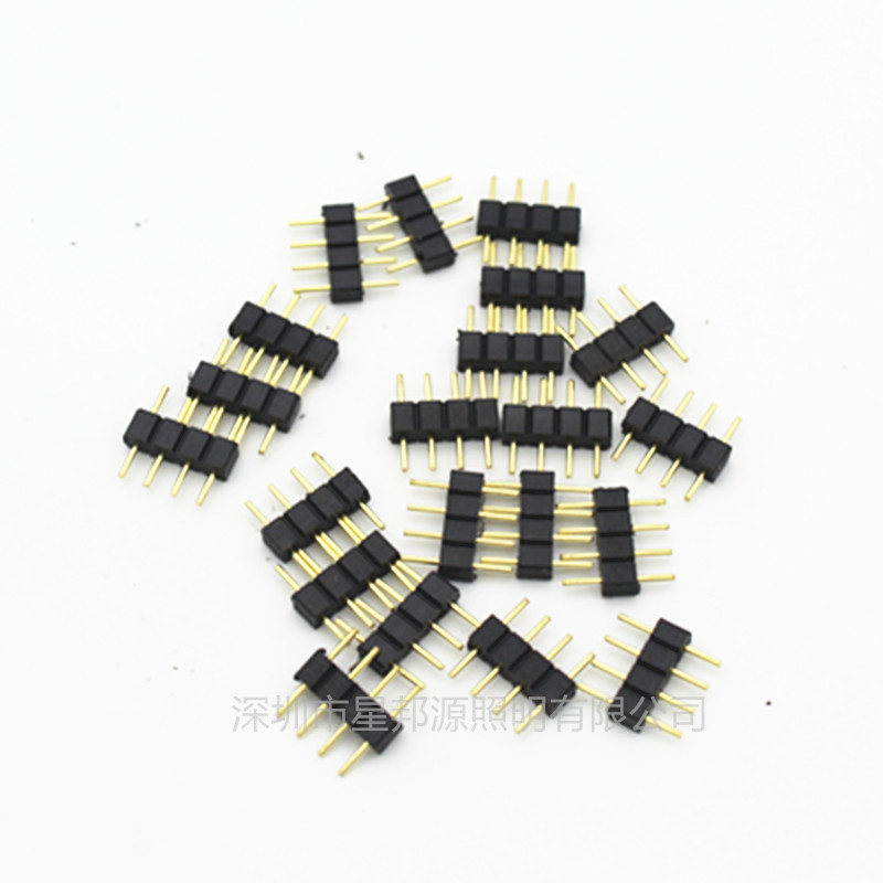 RGB colorful LED strip light strip welding-free 4pin male pin light strip pin connector 4PIN Pin Pin