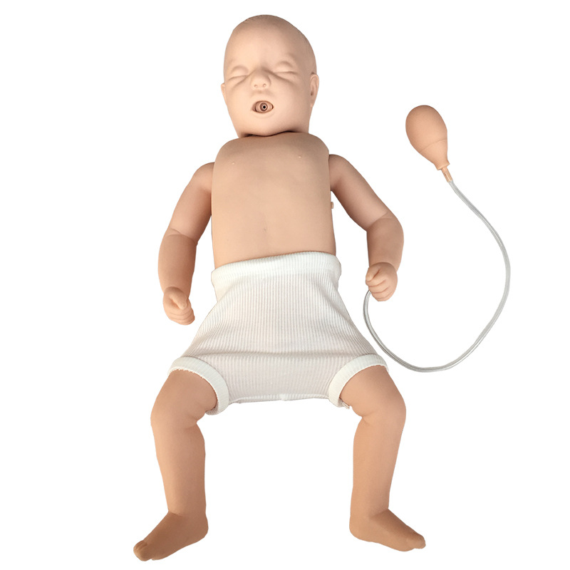 Infant Cardiopulmonary Resuscitation Simulator Neonatal Resuscitation Human Body Model CPR Infantile Asphyxia First Aid Rubber Dummy
