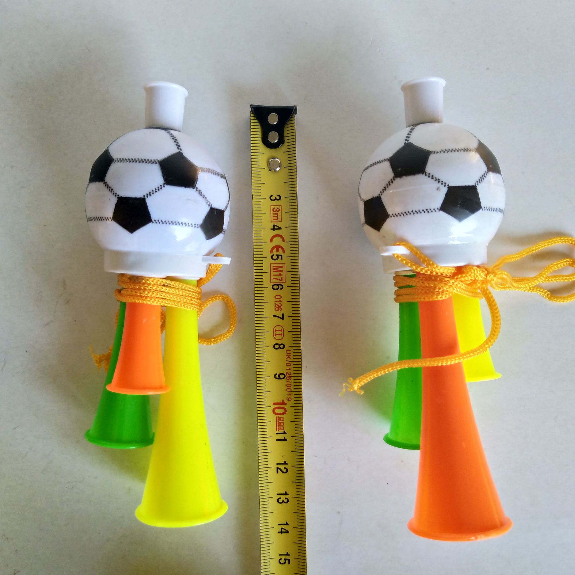 Football Horn Children's Horn Cheering Props Plastic Three Tone Horn Kids Toys Football Horn