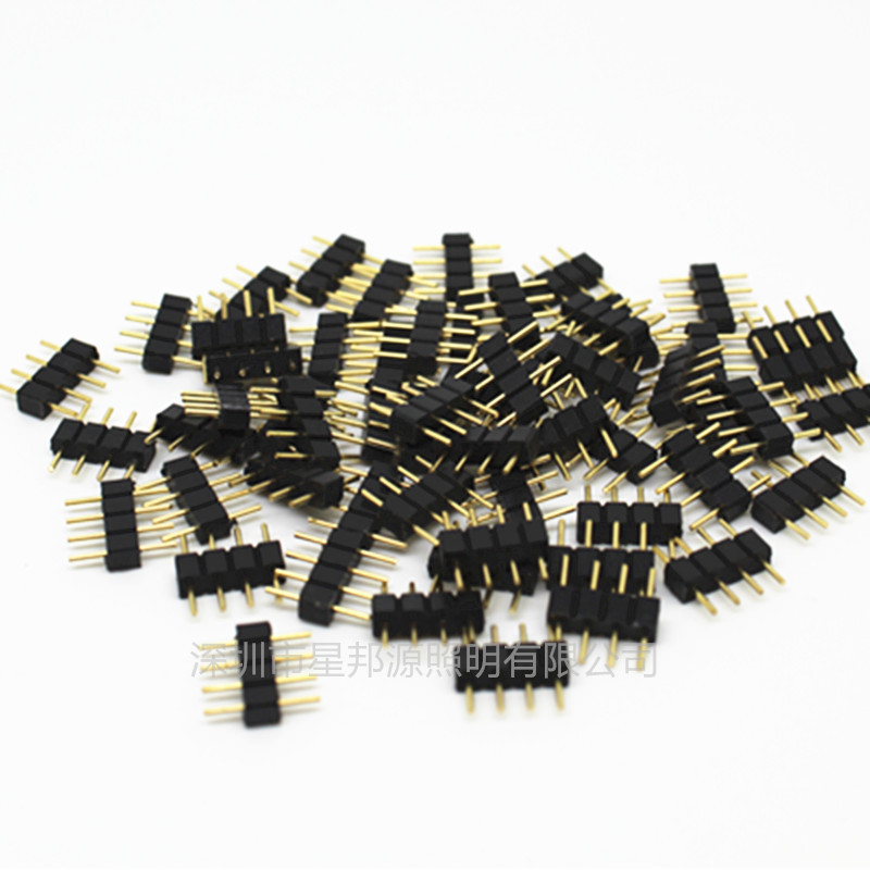 RGB colorful LED strip light strip welding-free 4pin male pin light strip pin connector 4PIN Pin Pin