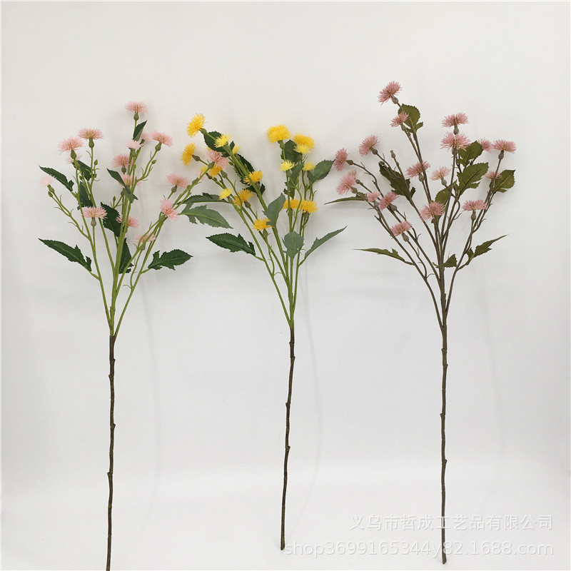 Dandelion artificial flower vintage autumn Thorn celery flower wedding lobby floral soft decoration banquet auditorium flower arrangement star celery flower