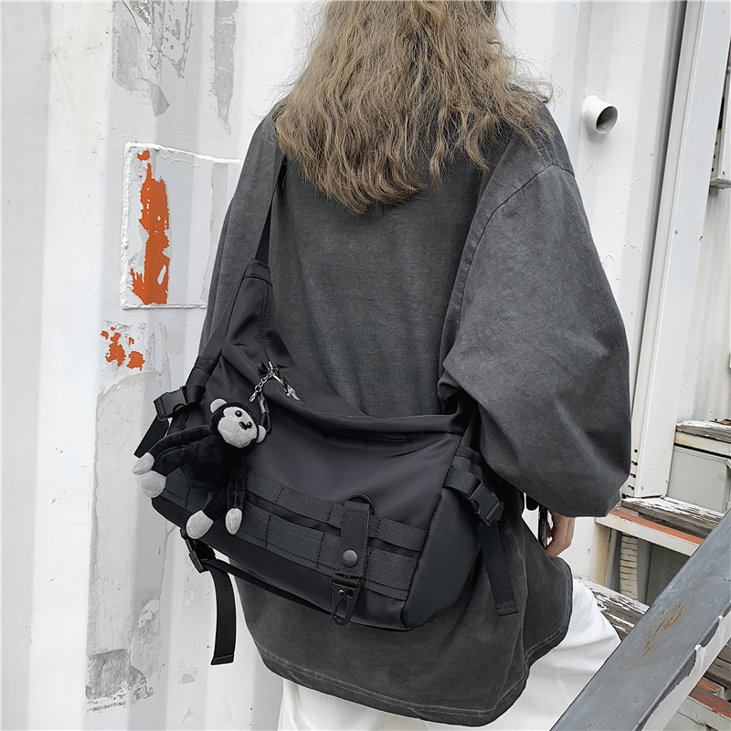 Tooling Bag Hong Kong-style Nylon Composite Cloth Waterproof Wear-resistant Scratch-resistant Large Capacity Crossbody Shoulder Bag Functional Messenger Bag