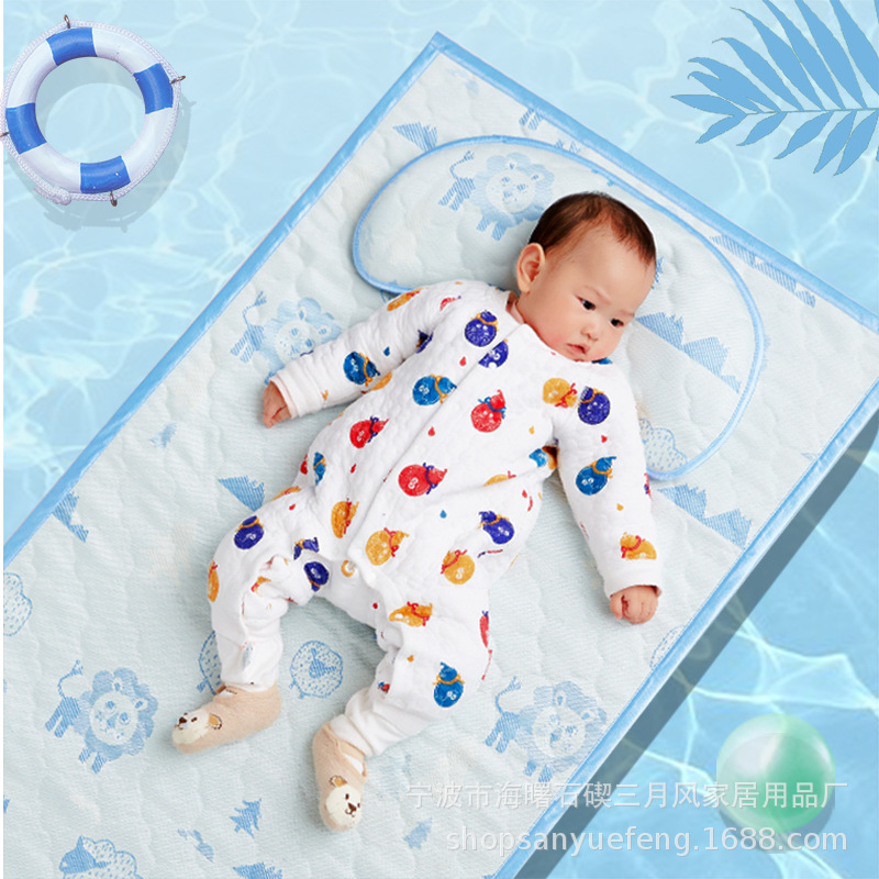 Новый матрас для сна для детей из ледяного шелка, дышащий, для детского сада, для новорожденных