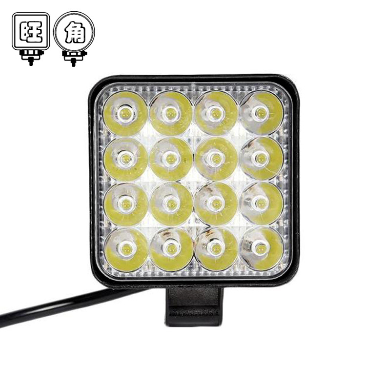 Светодиодный рабочий свет WJ для кросс-бордерных автомобилей, мини-квадратный 16 светов 48W, вспомогательный свет модифицированного фар