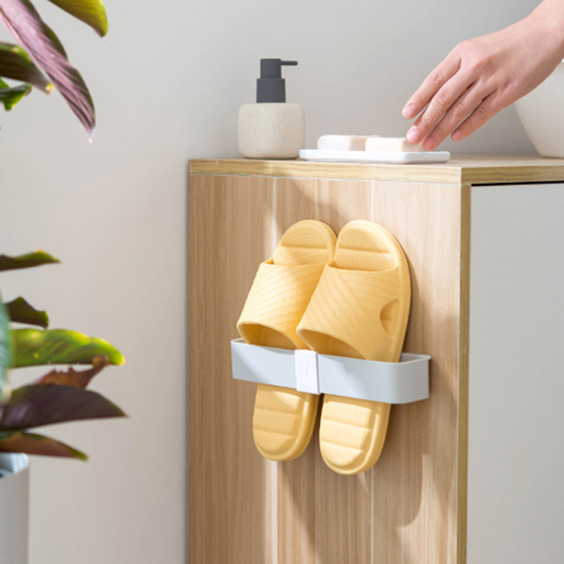 Bathroom Slipper Rack Wall-mounted Toilet Shoes Draining Storage Artifact Dormitory Punch-free Storage Rack