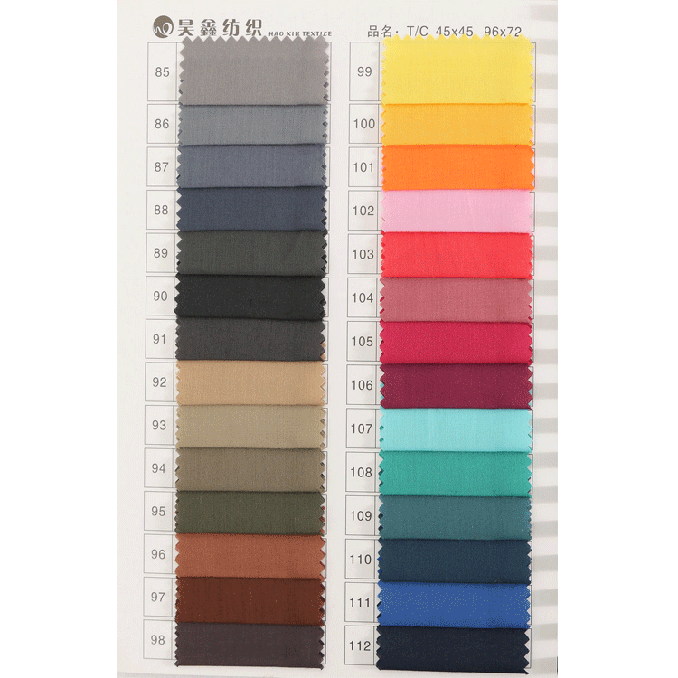 Manufacturer in stock wholesale TC polyester cotton cloth 96*72 woven shirt pocket cloth fashion genuine lining fabric