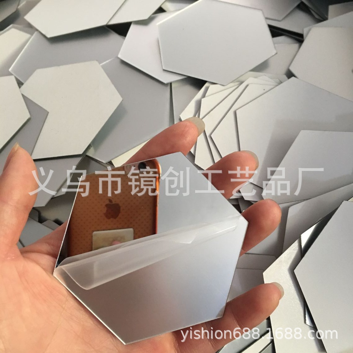 New Square Frameless Free Stitching Mirror Sticker Children's Room Entrance Bedroom Beautification Decorative Mirror Sticker Lens