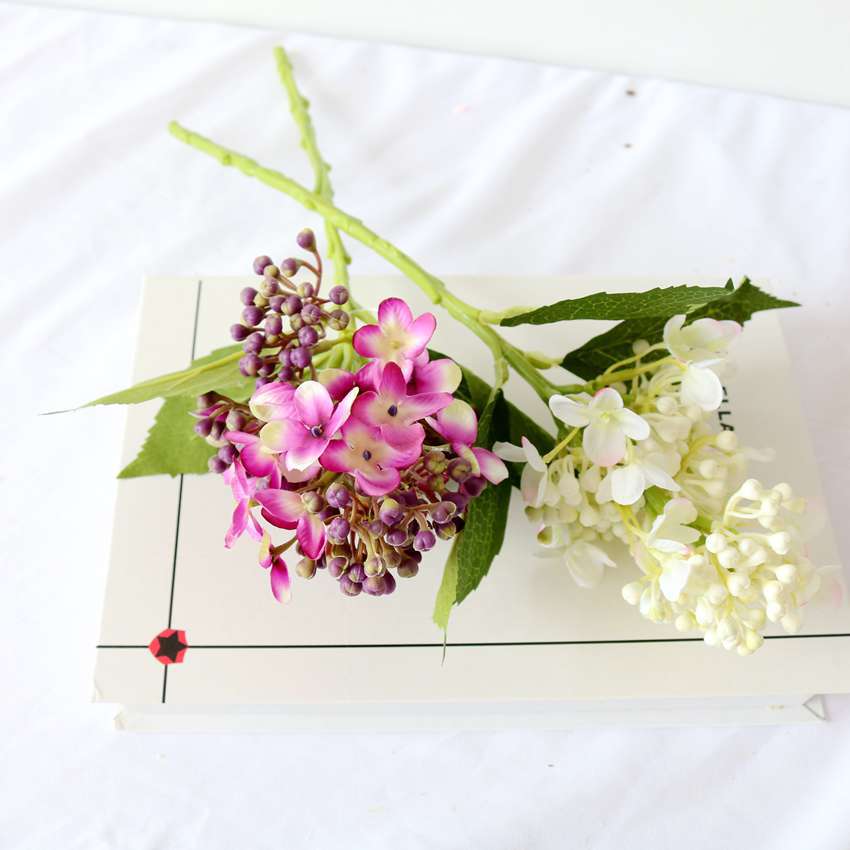 Simulated Single Lilac Flower, Simulated Flower, Fake Flower, Hydrangea, Soft Furniture Decoration, Wedding Studio Photography Props