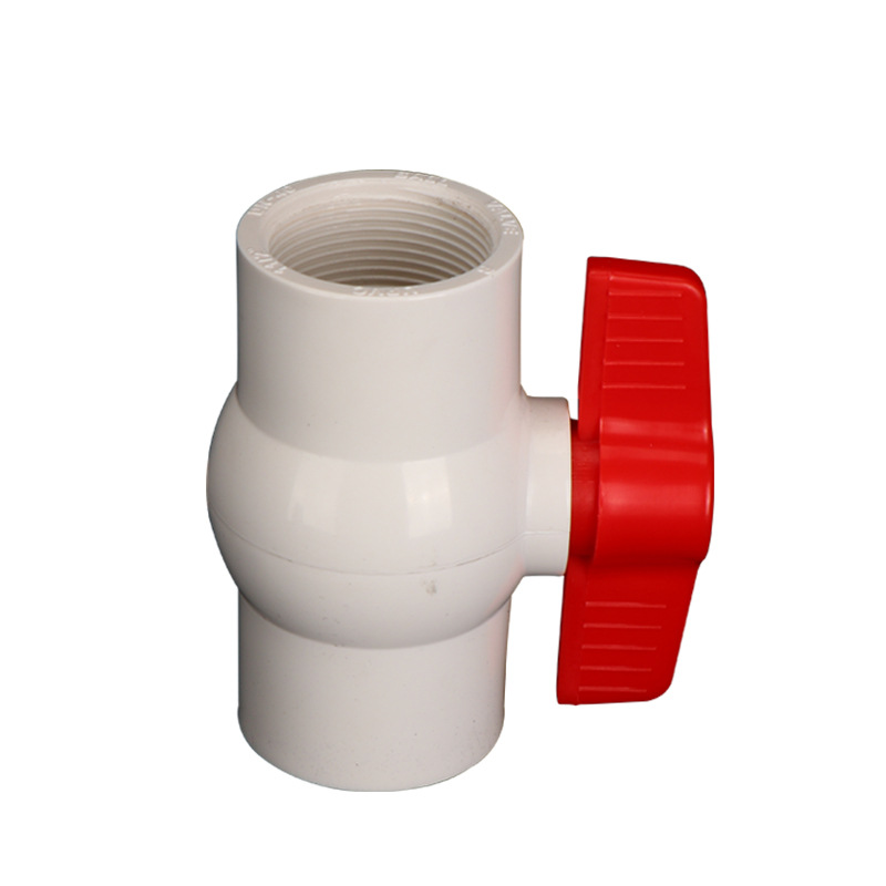 Ball valve with screw pvc ball valve water supply valve internal screw stop valve pvc flat ball valve