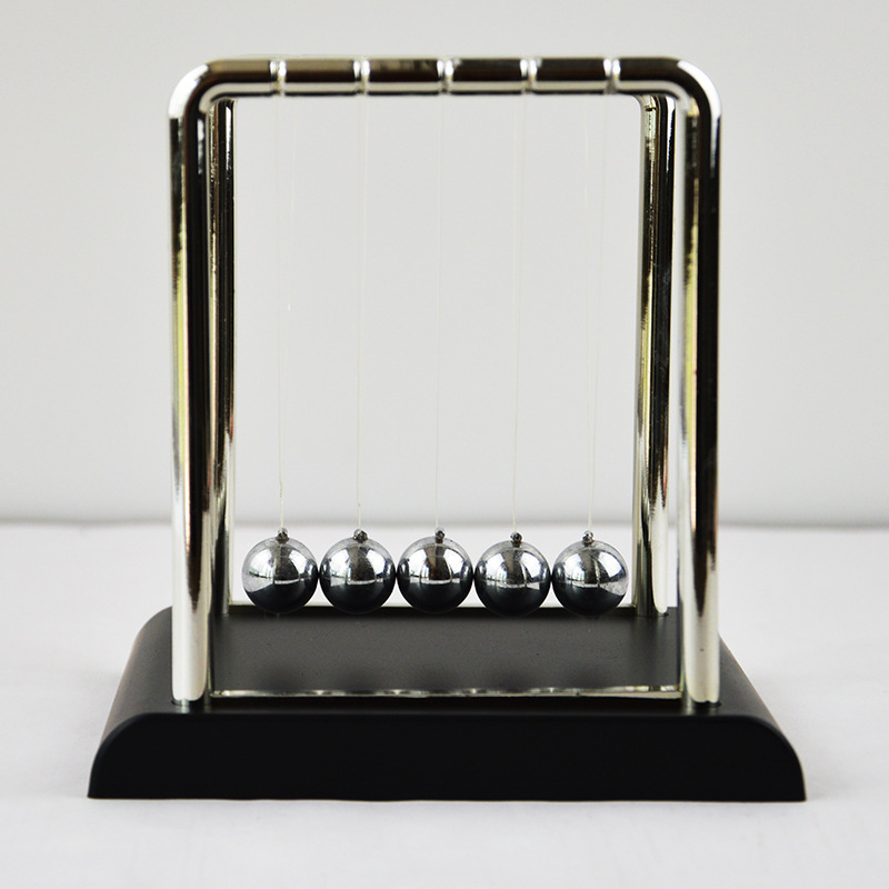 Newton pendulum billiards ball balance ball classic square pendulum ball black bottom student gift Physics Science decompression toy