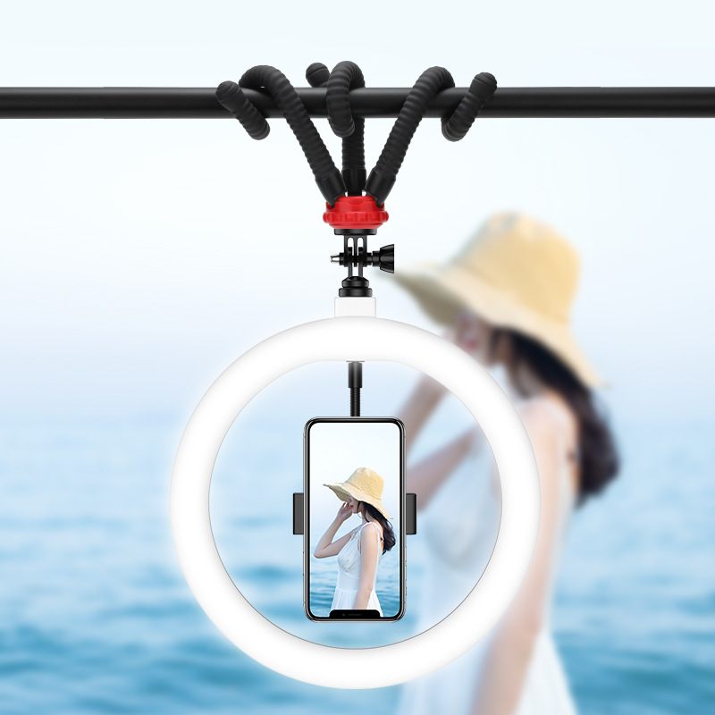 Прямые поставки, партия, легкий многофункциональный штатив для мобильного телефона с LED заполняющим светом