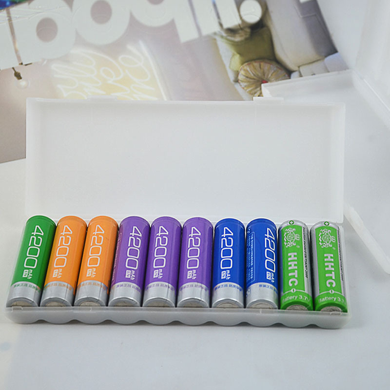 Pp Floating White 18650 Battery Box Storage and Protection Box 10-Cell Battery Plastic Box White Battery Box