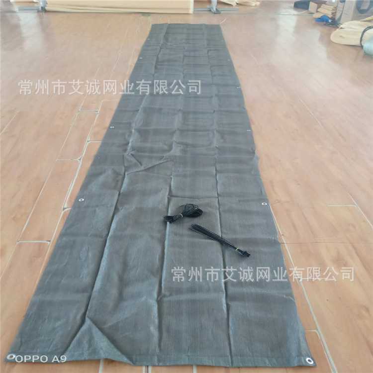 Gray striped balcony fence net gray balcony privacy net balcony sunshade net hdpe material