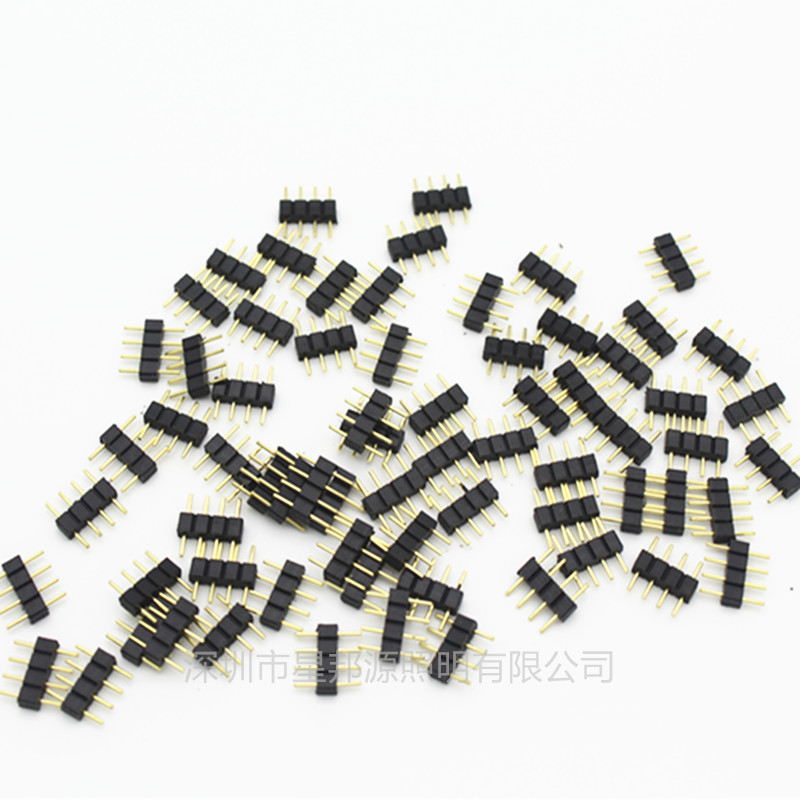 RGB colorful LED strip light strip welding-free 4pin male pin light strip pin connector 4PIN Pin Pin