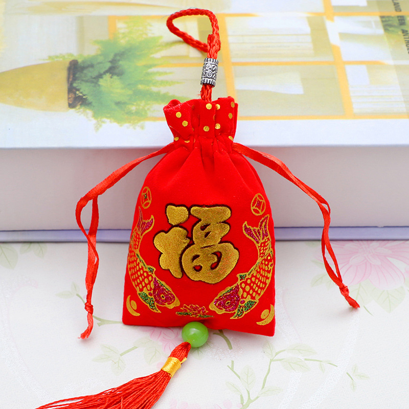 Factory direct wholesale sachet sachet empty bag high-grade antique palace purse Chinese knot blessing pendant car interior