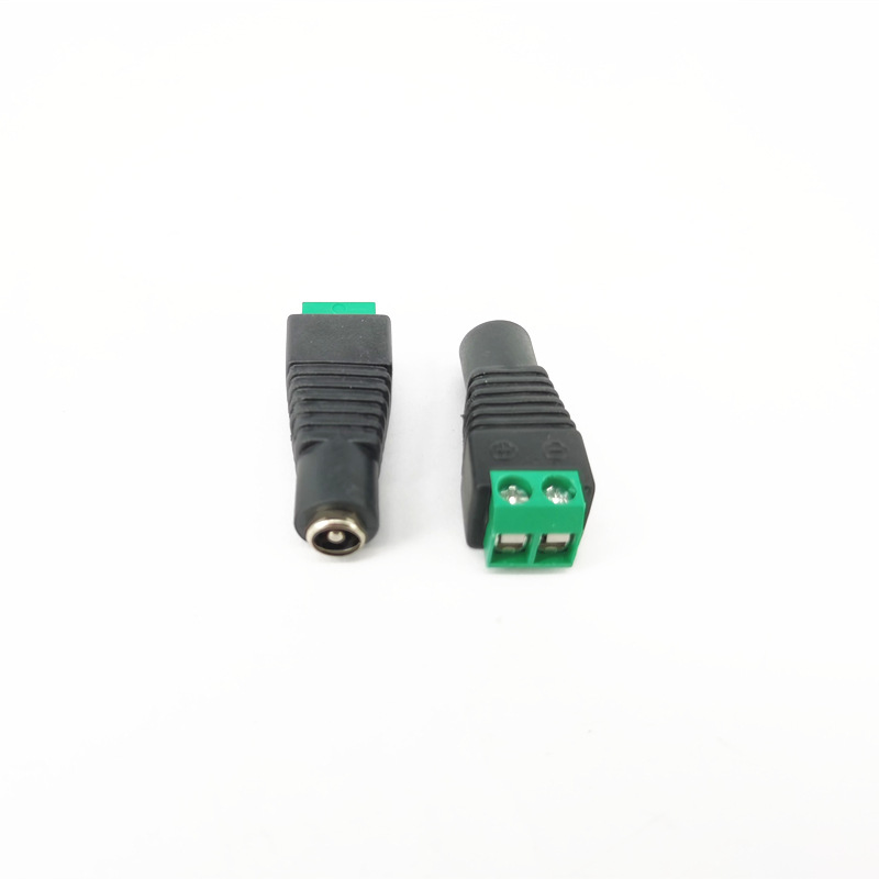Surveillance Camera Power Conversion Connector Green DC Power Connector Female 5.5*2.1 DC Female Socket