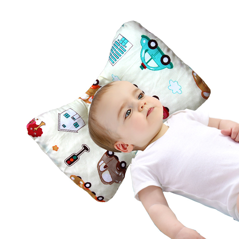 Baby pillow 0-1 years old newborn anti-deviation head Correction baby correction partial head shaped pillow summer breathable