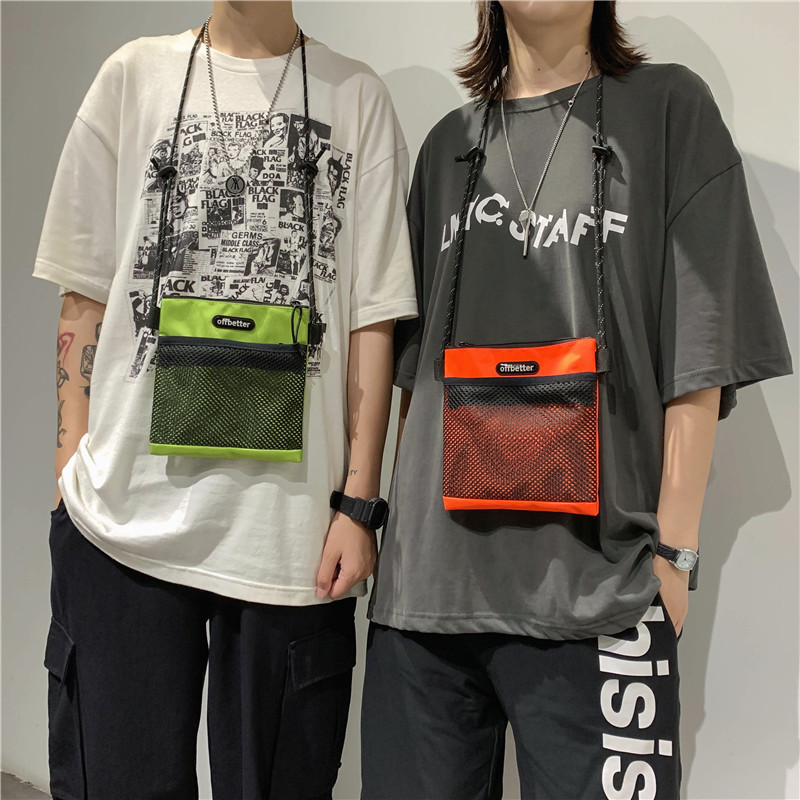Сумка в стиле Гонконга, новая модная универсальная сумка для мужчин и женщин, стильная нейлоновая водоотталкивающая и износостойкая сумка через плечо для телефона