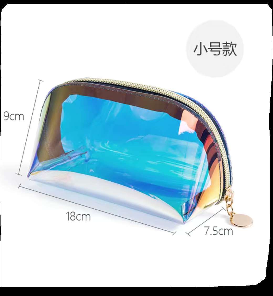Internet Celebrity Laser Magic Color PVC Cosmetic Bag Waterproof Portable Travel Storage Bag