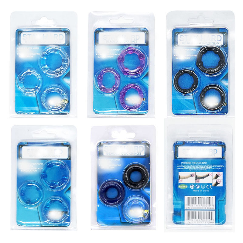 Кольцо для запирания пениса с бусинами, временное кольцо, кольцо с кристаллическими частицами, секс-кольцо, кольцо трех цветов, мужские взрослые аксессуары оптом