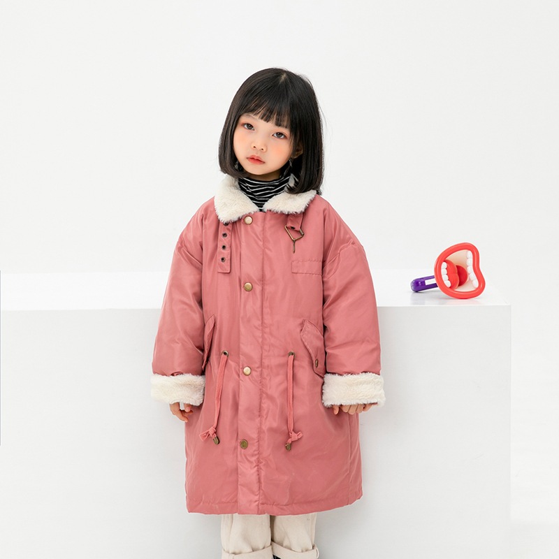 Детская куртка с утеплителем для девочек, новая зимняя модель, средней и большой размеров
