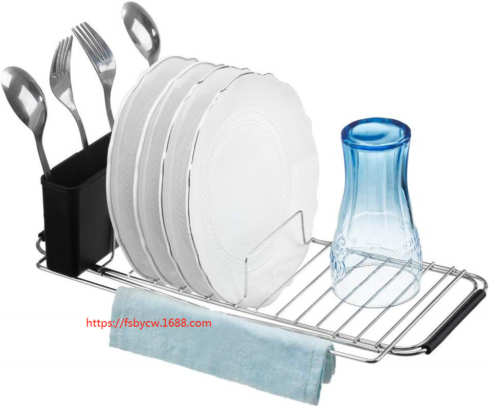 Cross-border Sink Drain Rack Drain Basket Stainless Steel Kitchen Drain Sink Filter Telescopic Storage Rack
