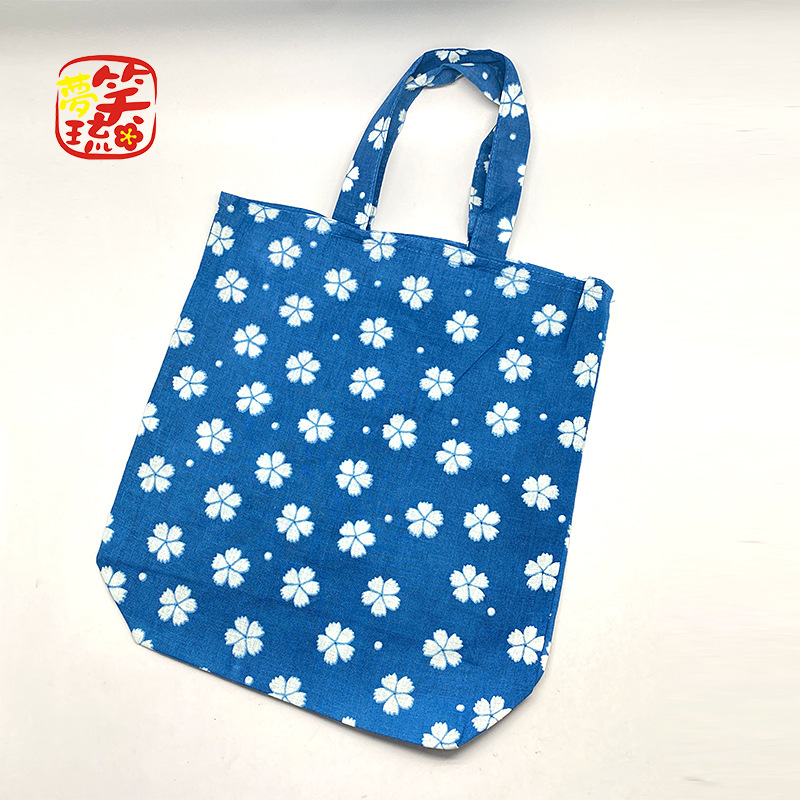 Cotton bag# HJ-2 Japanese style fabric cotton shopping bag portable environmental protection supermarket bag men and women shoulder bag