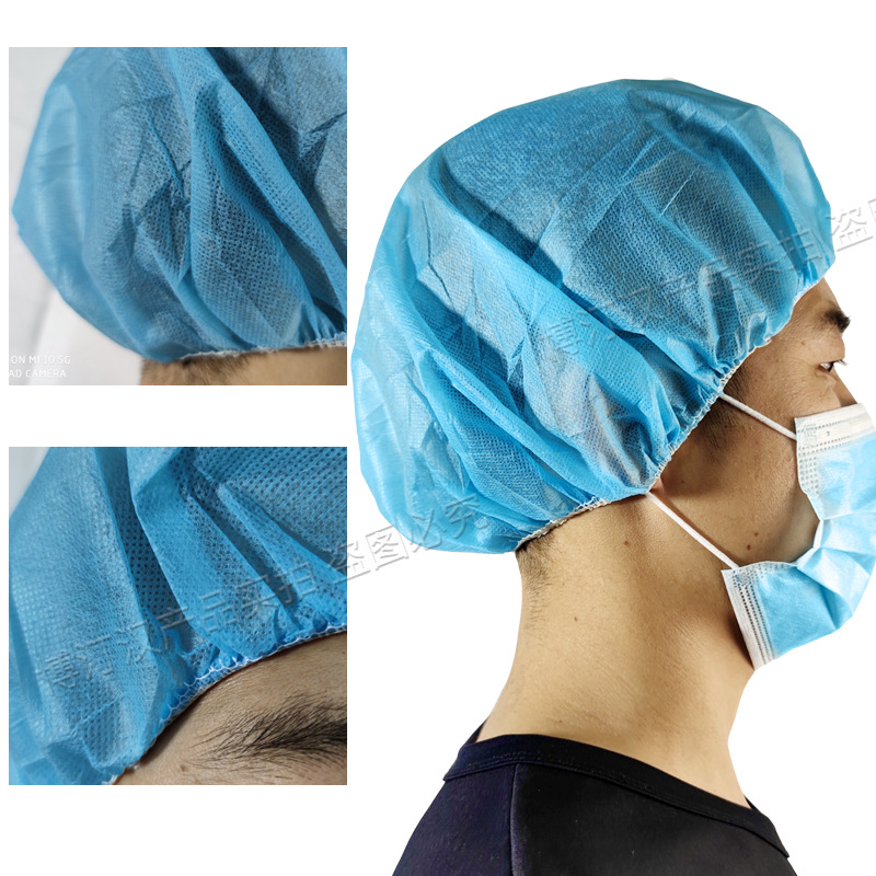 Disposable Hat Thickened Non-woven Handmade Round Cap Headgear Hair Net Cap Food Workshop Chef Beauty Dust-proof