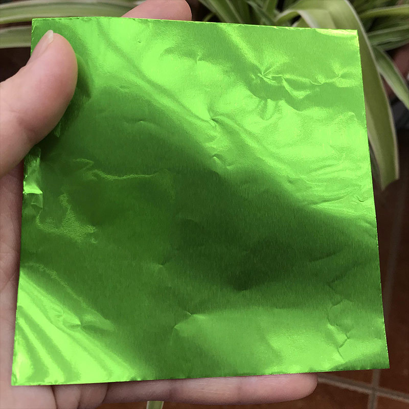 Color tin foil gold and silver smooth surface 12*12cm Buddha jump Wall tea Brown black sugar Sesame pill candy packaging aluminum foil paper