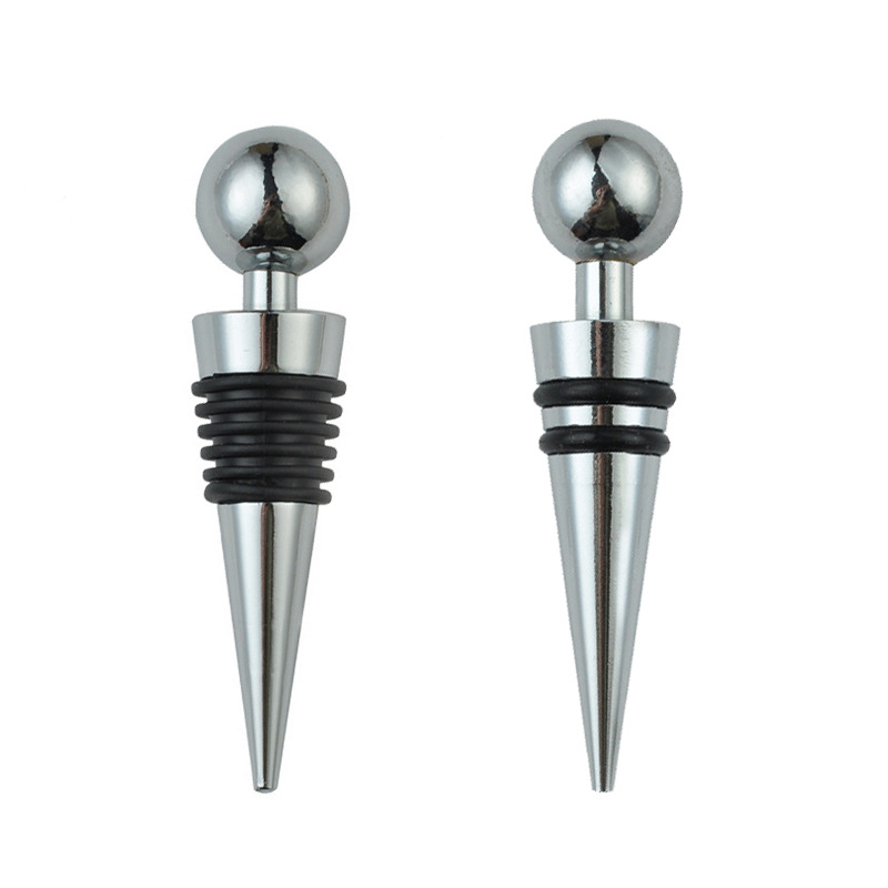 Factory direct supply alloy wine stopper 6 Silk 2 silk round head wine stopper wine preservation sealed metal cone wine stopper