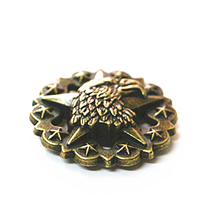 Three-dimensional eagle head cloth buckle decorative buckle vintage wallet buckle handmade turnbuckle coin buckle factory direct luggage accessories